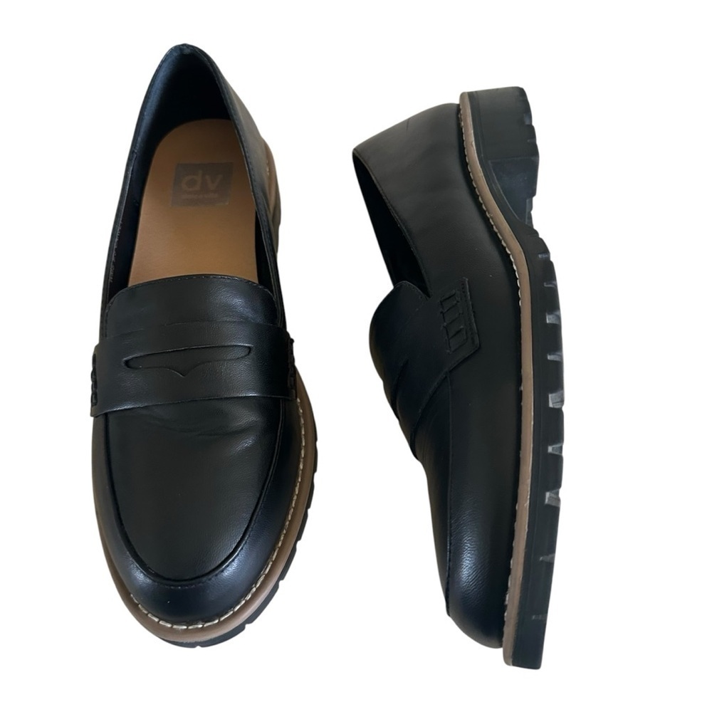 DV BY DOLCE VITA CARLEY BLACK PENNY LOAFERS SIZE 9.5 - Picture 3 of 11